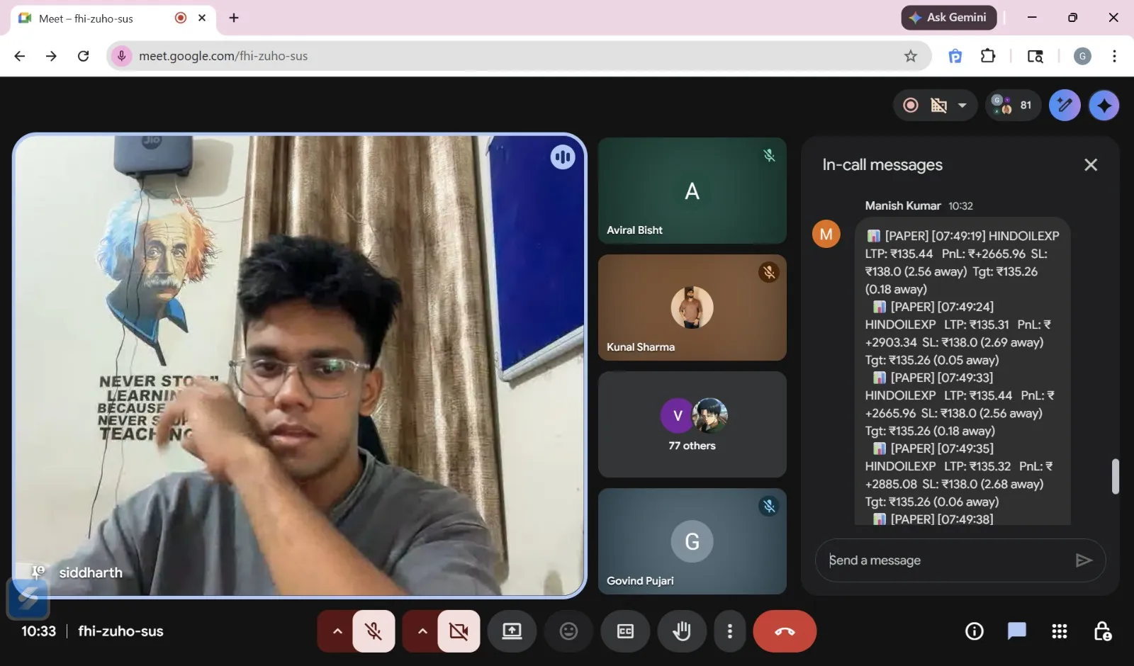 Algosid student — cohort screenshot 10